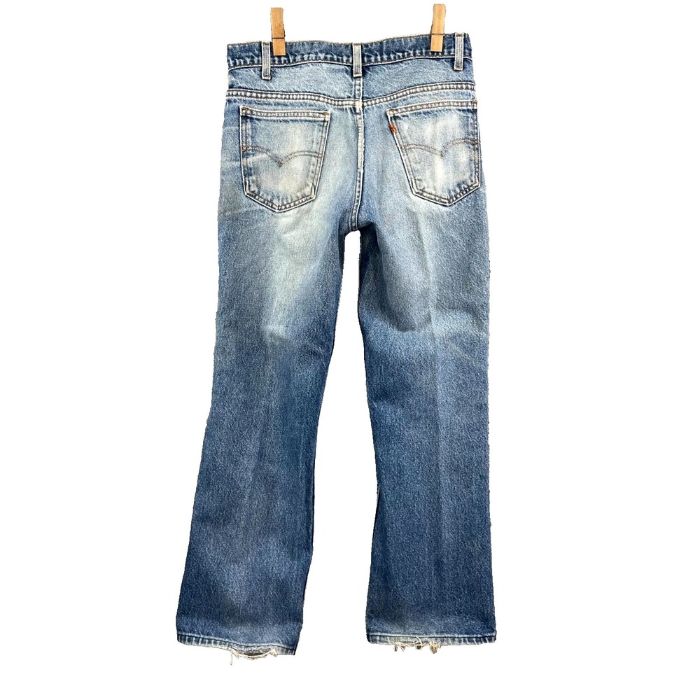 VTG Levi's 517 Bootcut Jeans Mens 31x26* Orange Tab USA Made Western Workwear - Picture 2 of 13